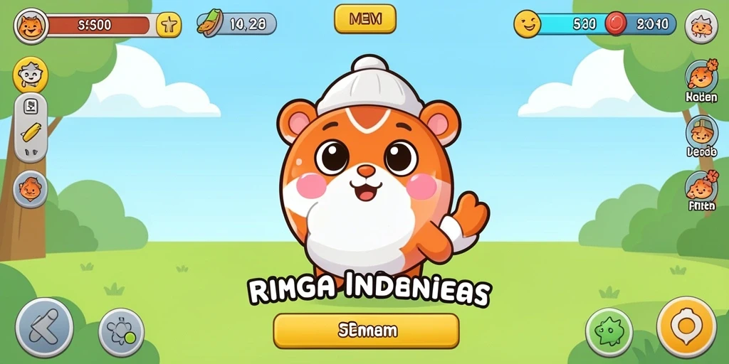 Tampilan awal game MEGAIDR yang menawan.